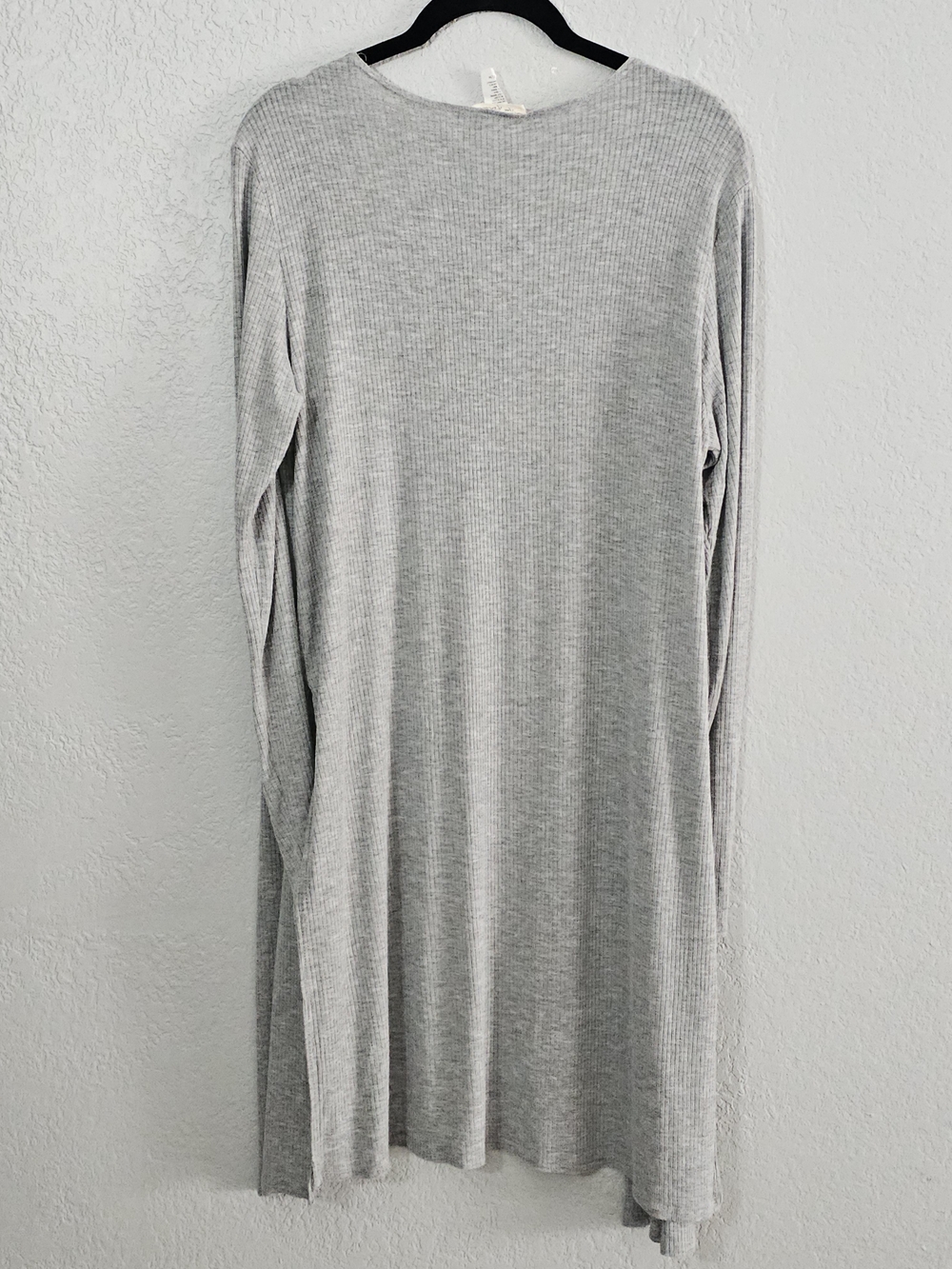 Rae Republic Lightweight Open-Front Ribbed Cardigan Womens Medium Gray - Picture 7 of 8